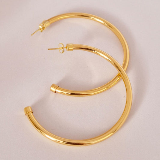 Argola grande ponta redonda